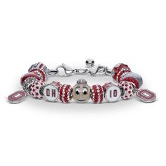 Ohio State Jewelry Bead Charm Set of Three – Stone Armory Ohio State Ankle Bracelet, Ohio State Jewelry, Buckeye Jewelry, Buckeye Crafts, Brutus Buckeye, Osu Buckeyes, Ohio State Football, Ohio State University, University Student