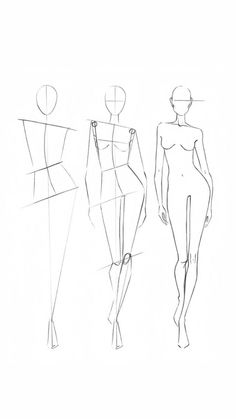 How To Draw Body Simple, Fashion Design Sketches For Beginners Step By Step, How To Draw A Model, Mannequin Drawing, Fashion Sketch Template, Croquis Fashion, Fashion Figure Templates, Fashion Illustration Poses, Fashion Illustration Collage