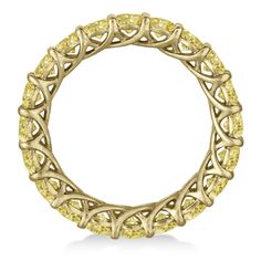 Fancy Yellow Canary Diamond Eternity Ring Band 14k Yellow Gold 3.50ct Yellow Canary, Angel Pendant Necklace, Canary Diamond, Beautiful Wedding Bands, Yellow Diamond Rings, Diamond Eternity Ring, Luxury Diamonds, Eternity Band Ring, Modern Ring