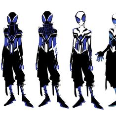 an image of some alien men standing in different poses