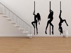 Dancers Silhouette, Homeschool Room Design, Dream Building, Pole Dancing Videos