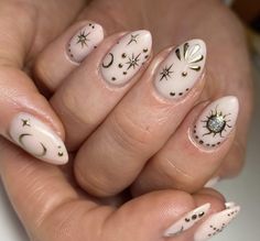 Simple Witchy Nails, Biab Overlay, Celestial Nails, Rave Nails, Boho Nails, Nail Photos, Nail Envy, Get Nails