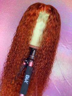 Ginger Wet And Wavy Hair, Wet And Wavy Lace Front Wig Color, Colored Deep Wave Hair, Bratz Hairstyles, Melanin Hairstyles, Wigs Ideas, Wet And Wavy Hair, Hair Frontal