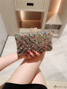 Bird in Bag - Luxurious Moonlit Evening Clutch Bag for Women's Formal Party Pearl Clutch Bag, Glitter Clutch Bag, Pearl Clutch, Glitter Clutch, Rhinestone Clutch, White Handbag, Evening Handbag, Women Formals, Rhinestone Studs