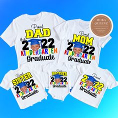 Shop our Family Graduation Shirts to celebrate your Class of 2022 Graduate. These Proud graduation family shirts are a perfect way to honor you Graduate. Available in sizes S-4X Unisex sizes. *** UNISEX FIT offers a relaxed fit. Choose a size down if you prefer a more fitted silhouette. DO flip garment Inside out before washing. DO wash in cold water. DO NOT bleach. DO NOT dry clean. DO NOT iron directly onto the design. Moka Queenz Apparel takes special care when preparing your order. Due to CO Family Graduation Shirts, Kindergarden Graduation, Graduation Shirts For Family, Graduation Tshirts, Pre K Graduation, Kindergarten Graduation, Class Of 2022, Graduation Shirts, Fitted Silhouette