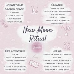 New Moon Ritual, Moon Spells, Moon Rituals, Moon Ritual, New Moon Rituals, Moon Journal, Full Moon Ritual, Moon Witch, Witchcraft Spell Books