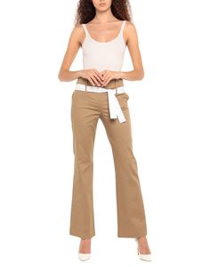 twill, solid color, belt, high waisted, comfort fit, straight leg, hook-and-bar, zip, multipockets, stretch , Color: Camel , Size: 6 Women Pants Casual, Casual Pants, Clothing And Shoes, Camel, Khaki Pants, Comfort Fit, Straight Leg, Pants For Women, Solid Color