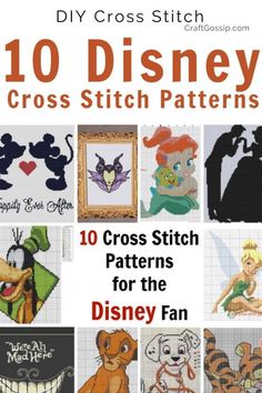 10 Cross Stitch Patterns for the Disney Fan Cross Stitch Pattern Free Printable, Cross Stitch Patterns Free Printable Charts Disney, Free Disney Cross Stitch Patterns, Quick Cross Stitch Patterns Free, Disney Cross Stitch Patterns Free Printable Charts, Disney Cross Stitch Patterns Free Charts, Disney Cross Stitch Patterns Free, Cute Cross Stitch Patterns Free, Disney Plastic Canvas