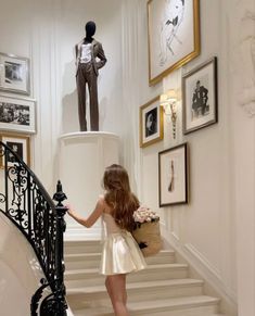 Stairs, White Dress, White