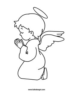 an angel kneeling down and holding a cross