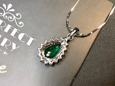 "ENJOY OUR WORRY-FREE SERVICE AND THE DAZZLING, GENUINE JEWELRY WE DESIGN AND HANDCRAFT WITH LOVE❤️ ABOUT THE ITEM: ONE OF A KIND HANDCRAFTED PENDANT! BRAND NEW! \"You will get the best emeralds from the most experienced emeralds wholesaler in the world--So Perfect Jewelry.\" CERTIFIED, JUMBO, VIVID EMERALD!! STUNNING, 2.99 carats, Certified Emerald pendant. UNIQUE DESIGN! ONE OF A KIND Our jewelry are specially designed, and are delicately handcrafted by professional goldsmiths, who have had de Handmade Pendant Necklace, White Gold Earrings Studs, Emerald Pendant, Vs Diamond, Free Service, White Gold Engagement Rings, Handmade Pendant, New You, Emerald Diamond