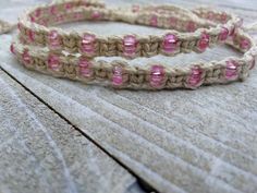 Hemp Ankle Bracelet Boho Beach Anklet Boho Ankle Bracelet | Etsy Beach Adjustable Ankle Wrap Bracelets, Beach Ankle Wrap Adjustable Bracelets, Adjustable Ankle Wrap Bracelets For The Beach, Adjustable Ankle Wrap Bracelets For Vacation, Adjustable Beaded Anklet As A Gift, Adjustable Pink Bohemian Anklets, Bohemian Pink Anklets With Round Beads, Pink Beaded Bohemian Anklets, Pink Bohemian Beaded Anklets