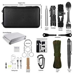 Ultimate Outdoor Survival Kit: 15-in-1 Tactical & First Aid Equipment for Camping and Adventure - Wnkrs Survival Outfit Women, Wilderness Survival Tools, Outdoor Survival Kit, Emergency Preparedness Kit, Tactical Pen, Survival Kits, Adventure Gear, Emergency Kit, Outdoor Survival