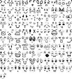 a large collection of hand drawn symbols