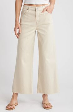 AG Saige High Waist Ankle Wide Leg Jeans | Nordstrom Fall Relaxed Fit Wide-leg Cropped Jeans, Casual Wide-leg Cropped Jeans For Work, Relaxed Fit Wide-leg Cropped Jeans With Five Pockets, Wide Leg Flare Jeans With Five Pockets For Work, Spring Wide Leg Cropped Jeans With Relaxed Fit, Spring Wide Leg Relaxed Fit Cropped Jeans, Wide Leg Relaxed Fit Cropped Jeans For Spring, Casual Wide-leg Cropped Jeans For Spring, Trendy Wide Leg Cropped Workwear Jeans