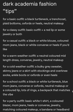 Feminine Academia Fashion, Different Styles List, Magical Academia Aesthetic, Minimalist Dark Acadamia, Dark Academia Fonts Google Docs, Society Names Ideas, Study Aesthetic Clothes, Dark Academia Piercings, Dark Aesthetic Closet