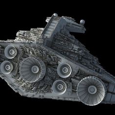 a model of a star wars vehicle on a black background