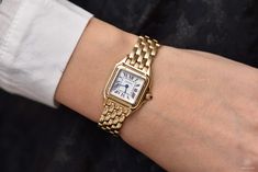 Panthère de Cartier Cartier Panthere Watch, Panthere Watch, Cartier Panther, Lace Nails, Cartier Santos, Watches Women