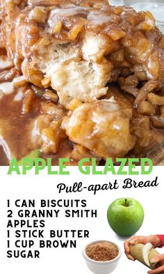 apple glazed pull apart bread recipe with instructions