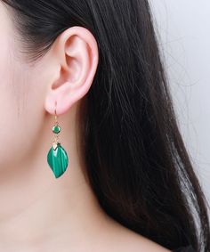 Retro Green Sterling Silver Overgild Inlaid Gem Stone Drop EarringsMade of fine Sterling Silver Overgild Inlaid Gem Stone.Measurement: 5cm/1.95" * 2.5cm/0.975". Matches easily with daily hairstyle, dresses & Shirts Stone Drop Earrings, Daily Hairstyles, Gem Stone, Gems, Drop Earrings, Sterling Silver, Gemstones, Stone, Hair Styles