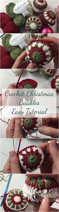 crochet christmas baubles easy instructions