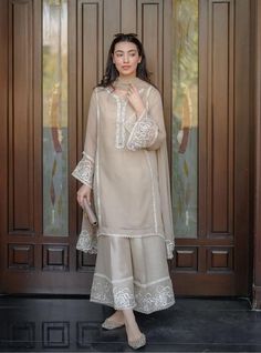 Beige Suits Women Indian, Sharara Kurta Designs