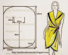 a drawing of a woman wearing a yellow robe and standing in front of a white background