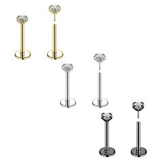 PRICES MAY VARY. 8PCS NOSE STUDS: You Will Receive 8 Pieces of Stainless Steel Threadless Push in Nose Rings Stud Piercing Jewellery, Nose Rings with Push in Prong CZ top.Simply Snap Pin Segment into The Shaft. Convenience and Ease of Push in Jewellery Makes It Compatible with Virtually any Piercing Type. All are Beautiful and Elegant, with A Wide Choice to Suit Your Different Needs. NOSE STUDS SIZE: Threadless Push in Nose Rings Gauge: 20G=0.8mm, 18G=1.0mm, Bar Length: 7mm; The Post Is Long Eno Nose Stud Sizes, Nose Piercing Stud, Types Of Piercings, Nose Piercing Jewelry, Piercing Ring, Body Jewelry Piercing, Packing Jewelry, Flat Back Earrings, Cz Jewelry