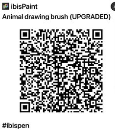 a qr code for the ibispaint animal drawing brush upgrade