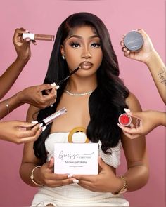 Makeup Brand Photoshoot Ideas Black Women, Group Makeup Photoshoot Ideas, Mua Business Photoshoot Ideas, Professional Makeup Photoshoot, Professional Makeup Artist Photoshoot, Cosmetic Business Photoshoot, Beauty Entrepreneur Photoshoot, Makeup Photoshoot Ideas Photo Shoots, Mua Professional Photoshoot