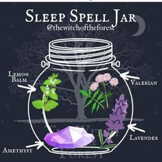 Sleep Spell Jar, Sleep Spell, Lunar Witch, Ritual Magic, Grimoire Book