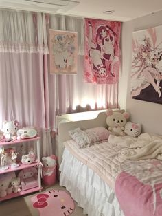 Otaku Room, Pink Room Decor, Cute Bedroom Ideas, Bedroom Setup, Study Room Decor, Girly Room, Room Deco, Cute Bedroom Decor, Cute Room Ideas