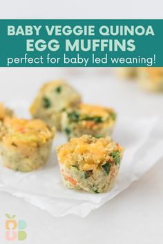 baby veggie quinoa egg muffins perfect for baby led weaning