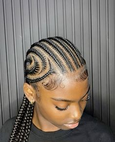 Allen Iverson Braids For Women, Simple Conrow Braids, Cornwors Hairstyle Black Women, Cornrows Natural Hairstyles, Simple All Back Cornrows Hairstyles, Cornrows To The Back, Cornrows For Women, Cornrow Braids Ideas, Cornrows Hairstyles For Black Women