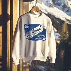 St. Moritz Ski Vintage Sweatshirt - Preppy Style Meets Cozy Comfort Get ready to hit the slopes--or the après-ski lounge--in style with our St. Moritz Ski Club Sweatshirt, featuring a classic, preppy logo for the oldest winter holiday resort in the world. With its throwback look and cozy feel, this sweatshirt is perfect for those who appreciate both timeless style and all-day comfort. Whether you're enjoying a weekend getaway in the mountains or simply lounging at home, this sweatshirt captures the spirit of winter adventure in true retro fashion. *Material & Warmth: Crafted from a medium-heavy blend of 50% cotton and 50% polyester (8.0 oz/yd² or 271.25 g/m this sweatshirt delivers the perfect balance of warmth and softness, keeping you cozy throughout the colder months. The premium fabric St Moritz Ski, Ski Chic, Preppy Logo, Ski Sweatshirt, Saint Moritz, Sweatshirt Preppy, Ski Culture, Ski Brands, Ski Vintage