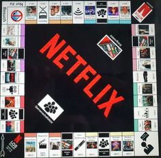 a monopoly board game with the word netflix on it