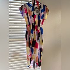 Size Small, Multicolored Dress W/ A Slit On Side ~Brand New, Never Used Multicolored Dress, Yellow Black, Black N Yellow, Colorful Dresses, Brand New, Womens Dresses, Yellow, Women Shopping, Dresses