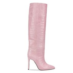 TAAFO Women Crocodile Pattern Boots Stiletto High Heel Knee High Boots Pink-42 Elegant Crocodile Pattern Heeled Boots With Pointed Toe, Elegant Pointed Toe Heeled Boots With Crocodile Pattern, Elegant Heeled Boots With Crocodile Pattern And Pointed Toe, Formal Fitted Boots With Crocodile Pattern, Elegant Crocodile Pattern Boots With Round Toe, Elegant Boots With Crocodile Pattern And Round Toe, Party Leather Boots With Crocodile Pattern, Leather Boots With Crocodile Pattern For Party, Luxury Crocodile Pattern Boots