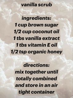 Body Oil Recipe, Vanilla Scrub, Diy Vanilla, Bath Soak Recipe, Diy Sugar Scrub Recipe, Diy Body Scrub Recipes, Vanilla Body Wash, Body Scrub Recipe, Sugar Scrub Homemade