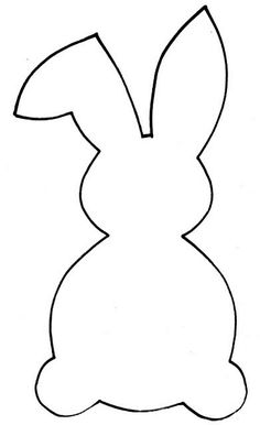 the outline of a bunny's head for an easter card or crafting project