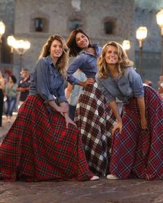 Gonna In Tulle, Plaid Christmas, Plaid Skirts, Kilt, Tartan, Dress Skirt, Harem Pants, Maxi Skirt, Long Dress