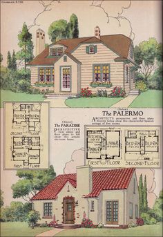 an old house with two different floor plans