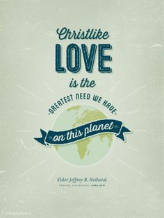 a poster with the words, christie love is the greatest need we have on this planet