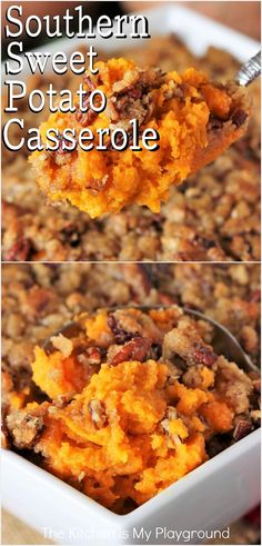 Southern Sweet Potato Casserole Southern Sweet Potato Casserole, Christmas Dinner Side Dishes, Lamb Roast Recipe, Sweet Potatoe Bites, Thanksgiving Food Sides, Holiday Side Dish, Cooking Sweet Potatoes, Potatoe Casserole Recipes