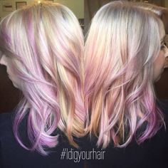 #pink #balayage #idigyourhair #blonde #platinum Pink Balayage, Pink Hair Ideas, Blonde Platinum, Hair And Makeup Ideas, Pastel Hair, Cool Hair, Cute Hair, Pink Hair, Hair Colors