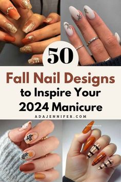 Here are 50 fall nail designs to inspire your 2024 manicureThese fall nail ideas are the best fall nail inspiration or nail ideas for fall Fall Tip Nail Designs, Fall Nails Art Design, Fall Themed Nail Designs, Fall Manicure Designs, French Tip Fall Nail Designs, Fall Sns Nails Designs, Fall French Nails Ideas, Fall Gel X Nail Designs, Fall Accent Nail