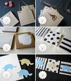 the instructions for how to make an elephant nursery art project