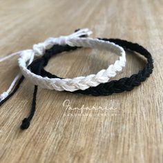 "These lovely bracelets are made with hemp cord. Designed for couples. The \"Hers\" bracelet closes to around 6.5\". It opens to around 9\" inches. The \"His\" bracelet closes to around 7\". It opens to around 10\" inches." White Braided Bracelets With Adjustable Waxed Cord, White Braided Bracelet With Adjustable Waxed Cord, White Braided Friendship Bracelet, White Braided Bracelet For Friendship, White Braided Friendship Bracelets, White Friendship Bracelets With Waxed Cord, White Waxed Cord Friendship Bracelets, Diy Bracelets For Boyfriend, Matching Couple Bracelets