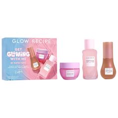 Glow Recipe Gift Set, Katie Fang Glow Recipe Kit, Katie Fang Glow Recipe, Glow Recipe Kit, Glow Recipe Set, Hue Drops, Blackpink Jewelry, Perfume Ariana Grande, Plum Plump