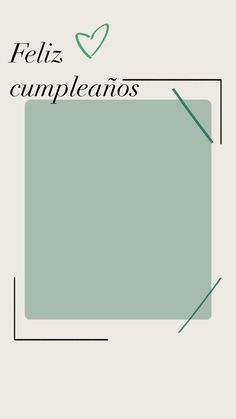 the cover of feliz cumpleanos, with an image of a green square